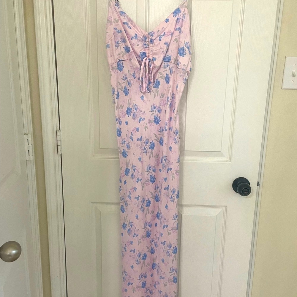 Floral Pink and Blue Dress
